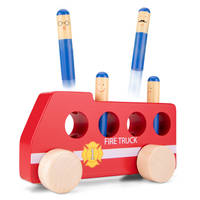 New Classic Toys houten pop-up brandweerauto productafbeelding 6