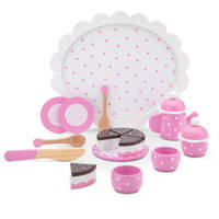 New Classic Toys houten theeset met taart - roze productafbeelding 2