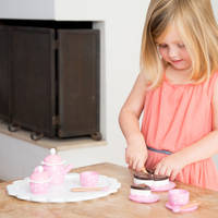 New Classic Toys houten theeset met taart - roze productafbeelding 3