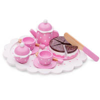 New Classic Toys houten theeset met taart - roze productafbeelding 5