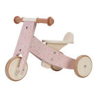 Little Dutch houten driewieler loopfiets - roze