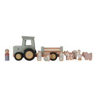 Little Dutch Little Farm tractor met trailer productafbeelding 3