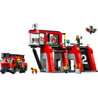 LEGO City brandweerkazerne en brandweerauto 60414 productafbeelding 4