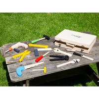 New Classic Toys houten gereedschapskist met 12 onderdelen productafbeelding 6