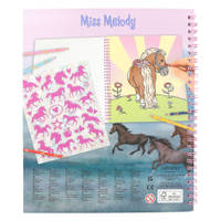 Miss Melody kleurboek paarden met pailletten productafbeelding 6