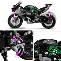 LEGO Technic Kawasaki Ninja H2R motor 42170 productafbeelding 10