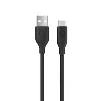 Qware USB-A naar USB-C kabel - zwart productafbeelding 3