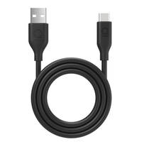Qware USB-A naar USB-C kabel - zwart productafbeelding 2