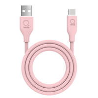 Qware USB-A naar USB-C kabel - roze productafbeelding 2