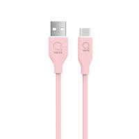 Qware USB-A naar USB-C kabel - roze productafbeelding 3