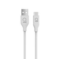 Qware USB-A naar USB-C kabel - wit productafbeelding 3