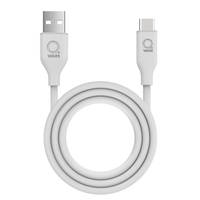 Qware USB-A naar USB-C kabel - wit productafbeelding 2