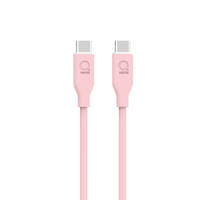 Qware USB-C naar USB-C kabel - roze productafbeelding 3