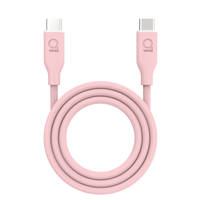 Qware USB-C naar USB-C kabel - roze productafbeelding 2
