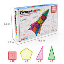PicassoTiles Rocket Booster magneetset 32-delig productafbeelding 5