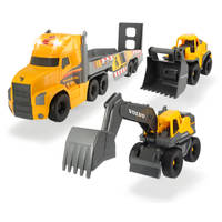 Dickie zware vrachtwagen met aanhanger en bouwmachines productafbeelding 3
