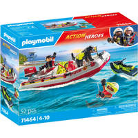PLAYMOBIL Action Heroes brandweerboot met waterscooter 71464 productafbeelding 5