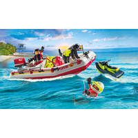 PLAYMOBIL Action Heroes brandweerboot met waterscooter 71464 productafbeelding 4