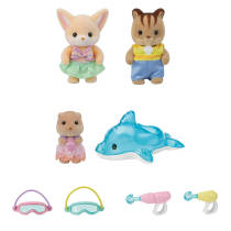 Sylvanian Families Trio peutervriendjes zwembad fun productafbeelding 2