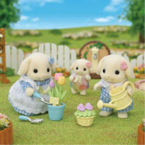 Sylvanian Families tuinierenset bloemen hangoor konijn broer en zus productafbeelding 4