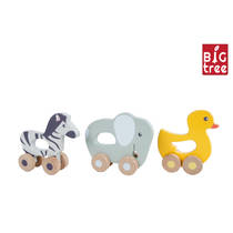 Big Tree houten dier met wielen - 13 cm productafbeelding 2