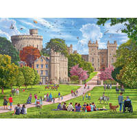 Ravensburger puzzel Happy days koninklijke woningen - 4 x 500 stukjes productafbeelding 2