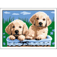 Ravensburger CreArt schilderen op nummer schattige puppy's productafbeelding 2
