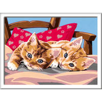 Ravensburger CreArt Schilderen op nummer twee knuffelige katten productafbeelding 2