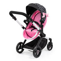 Poppenwagen XEO - zwart/roze productafbeelding 4
