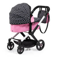 Poppenwagen XEO - zwart/roze productafbeelding 2