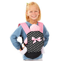 Poppendrager deluxe - zwart/roze productafbeelding 2