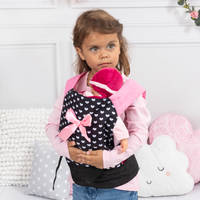 Poppendrager deluxe - zwart/roze productafbeelding 4