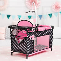 Poppenbed multifunctioneel - zwart/roze productafbeelding 7
