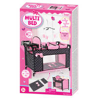 Poppenbed multifunctioneel - zwart/roze productafbeelding 8