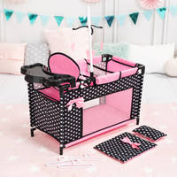 Poppenbed multifunctioneel - zwart/roze productafbeelding 10