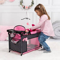 Poppenbed multifunctioneel - zwart/roze productafbeelding 9