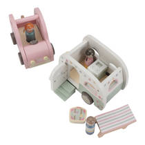 Little Dutch houten auto met caravan productafbeelding 2