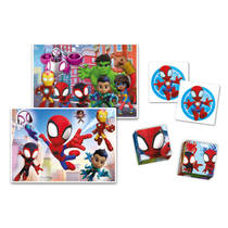 Clementoni Edukit Spidey and His Amazing Friends 4-in-1 puzzel- + spellenset productafbeelding 2