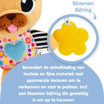 Lamaze Lovey de hond knuffel met ophangclip productafbeelding 4