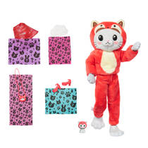Barbie Cutie Reveal kitten in rood pandakostuum productafbeelding 3