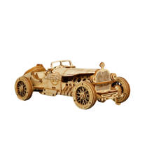 Robotime ROKR 3D houten Grand Prix Car pionierssportwagen productafbeelding 2
