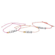Miss Melody armband textiel met boodschap productafbeelding 6