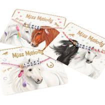 Miss Melody armband textiel met boodschap productafbeelding 7