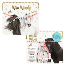 Miss Melody armband textiel met boodschap productafbeelding 4