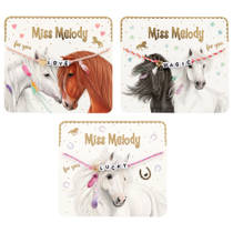 Miss Melody armband textiel met boodschap productafbeelding 2