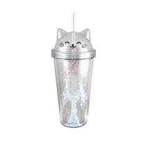 Doshi kat glitter drinkbeker productafbeelding 2