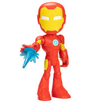 Marvel Spidey and His Amazing Friends Supersized Iron Man figuur - 23 cm productafbeelding 2