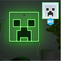 Minecraft Creeper LED monteerbare neon-lamp productafbeelding 2