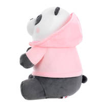 Wat Beren Leren knuffel Panda met roze hoodie - 25 cm Main Image - 1