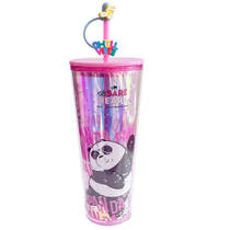 Panda beker met rietje - 800 ml